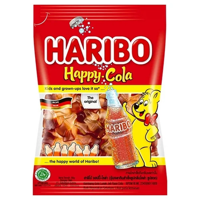 Ծամվող մարմելադ «Haribo» 80գր Happy-Cola