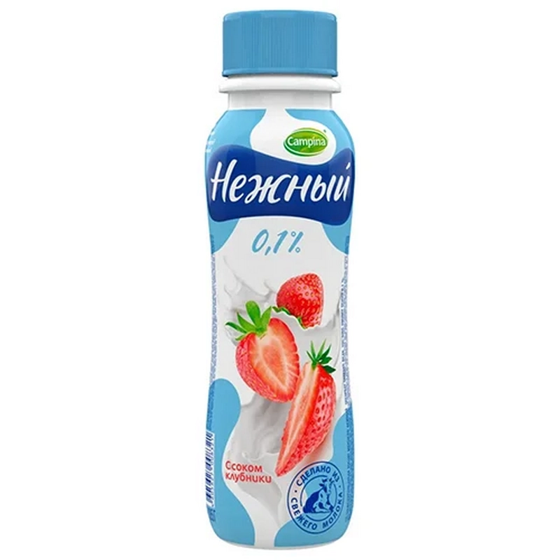 Ըմպելի յոգուրտ «Нежный» 285գր ելակ