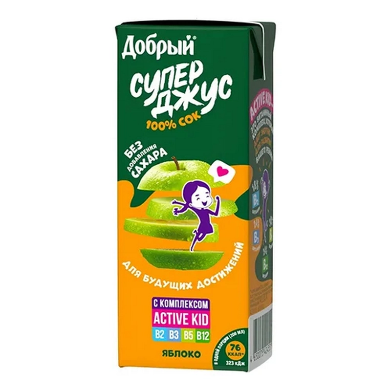 Բնական հյութ «Добрый» 0.2լ խնձոր