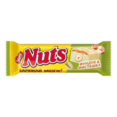 Շոկոլադե բատոն «Nuts» 47գր պնդուկ-պիստակ
