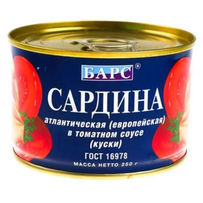 Սարդինա «Барс» 250գր տոմատի մեջ
