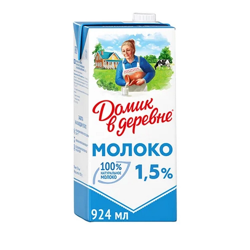 Կաթ «Домик в деревне» 1.5% 950գր