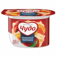 Յոգուրտ «Чудо» կաթնաշոռային 85գր դեղձ