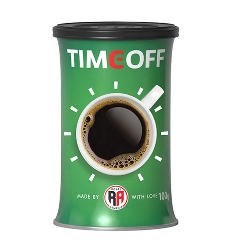 Լուծվող սուրճ «TimeOff» 100գր green
