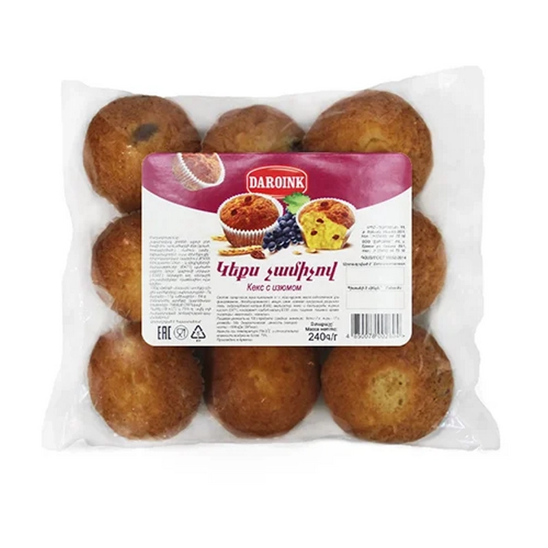 Կեքս «Daroink» 240գր չամիչով