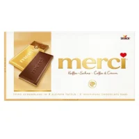 Շոկոլադե սալիկ «Merci» 100գր սուրճի