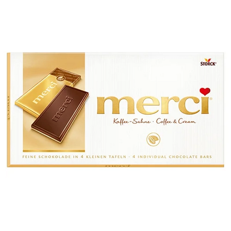 Շոկոլադե սալիկ «Merci» 100գր սուրճի