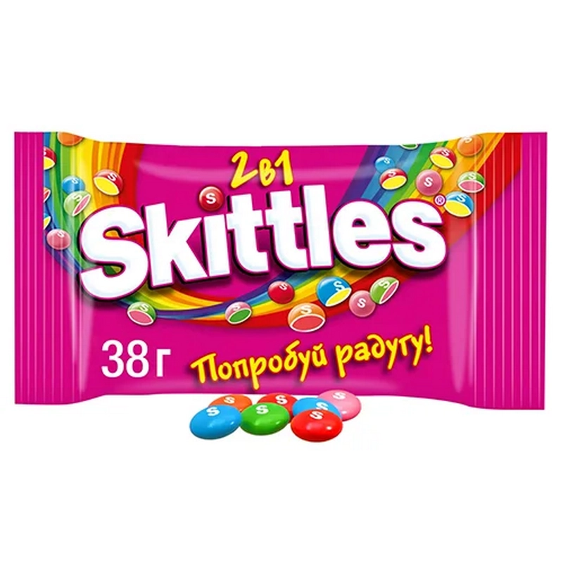 Դրաժե «Skittles» 38գր 2в1
