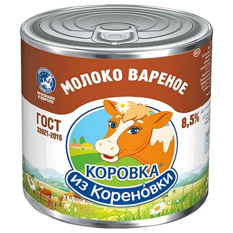 Խտացրած կաթ «Коровка из Кореновки» 360գր եփած