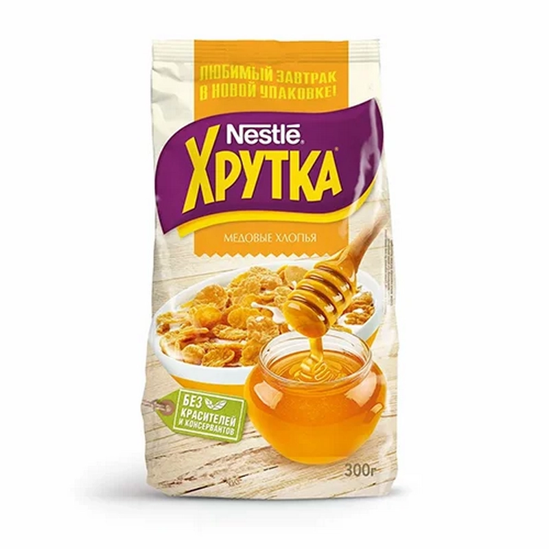 Մեղրային փաթիլներ «Хрутка» 300գր կալցիումով հարստացված