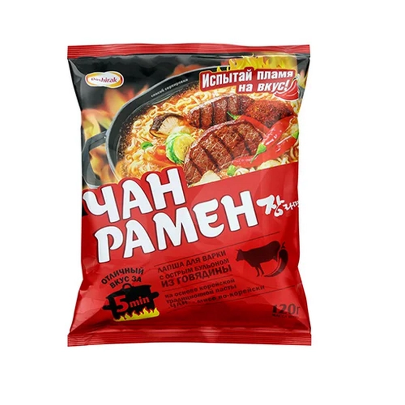 Լապշա «Доширак» 120գր «Чан Рамен» տավարի կծու
