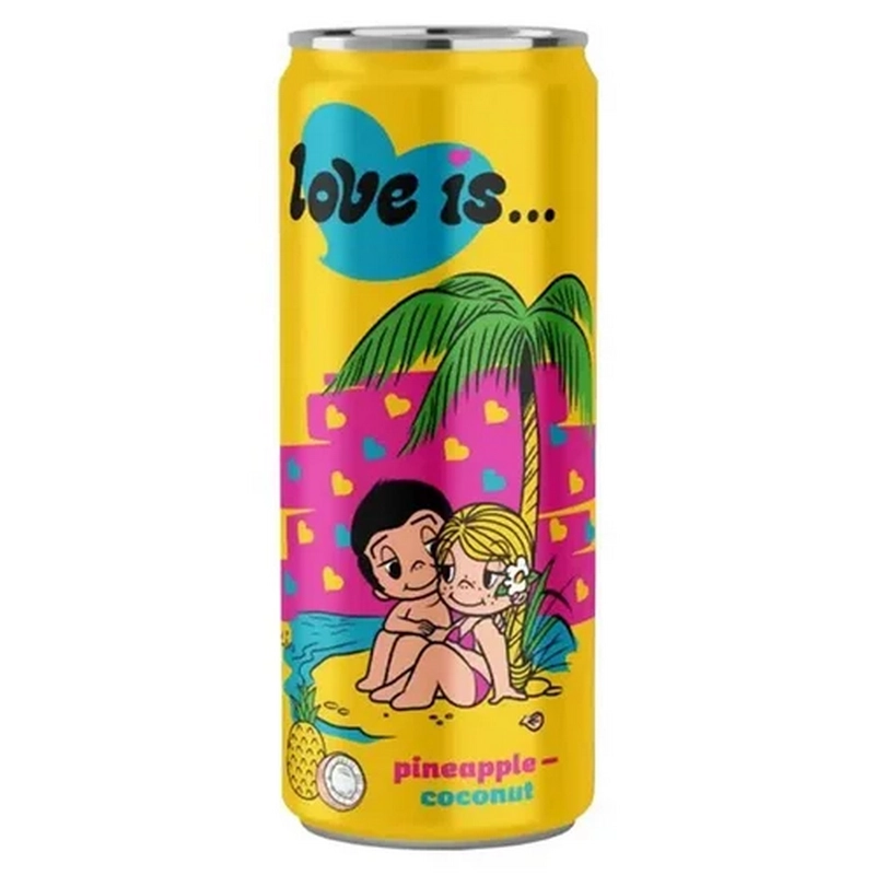 Գազավորված ըմպելիք «Love is» 330մլ անանաս-կոկոս