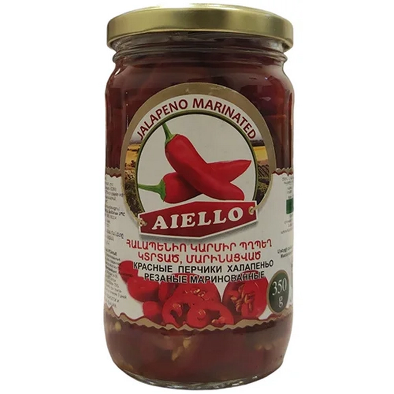 Հալապենիո կարմիր պղպեղ «Aiello» 350գր կտրտած