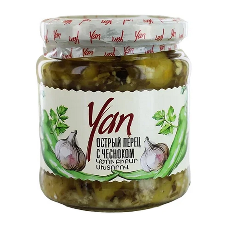 Պղպեղ կծու սխտորով «Yan» 440գր