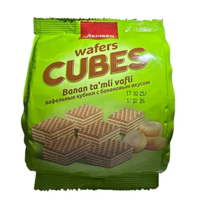 Վաֆլի «Cubes» 125գր բանան
