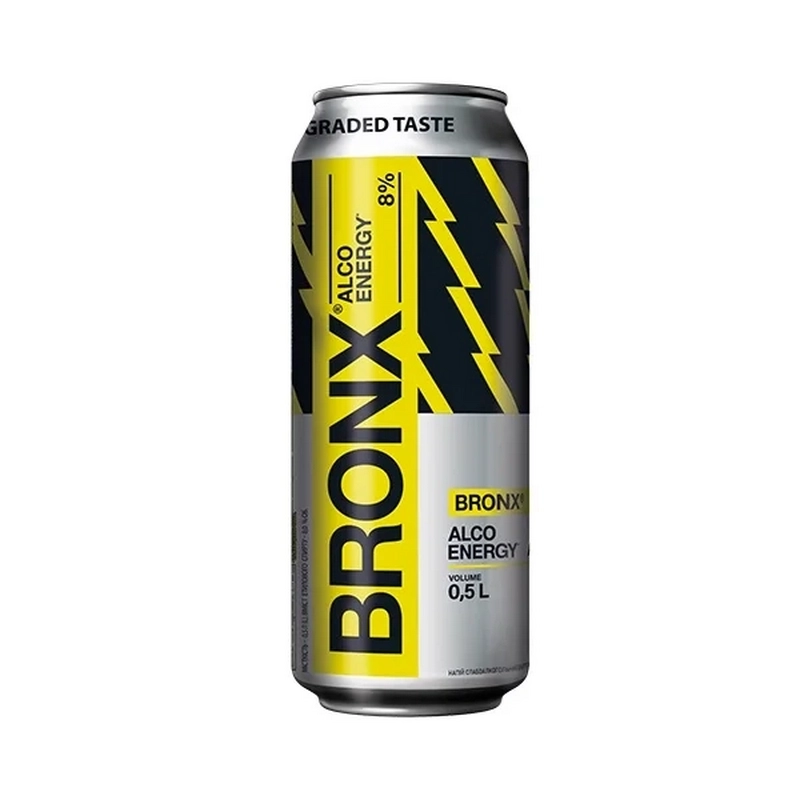 Էներգետիկ ըմպելիք «Bronx» 0.5լ Օրիգինալ 8% ալկոհոլ Էներգետիկ ըմպելիք «Bronx» 0.5լ Օրիգինալ 8% ալկոհոլ