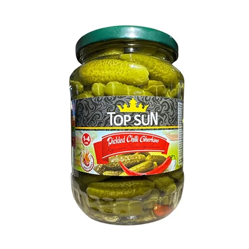 Վարունգի մարինադ «Top Sun» 1-4սմ 720մլ կծու