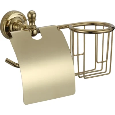 31031L-E Կախիչ զուգարանի թղթի և զամբյուղ (Gold) GANZER (20/1հատ)