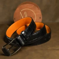 Տղամարդու գոտի 125մմ Pelle Classica Croco սև