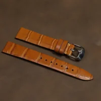 Ժամացույցի գոտի կանացի 16մմ Classic Croco շագանակագույն