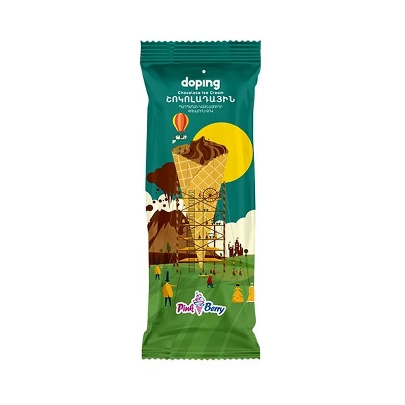 Պաղպաղակ «Pink Berry» 125գր Դոպինգ շոկոլադե