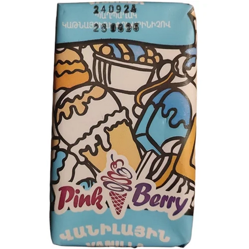 Պաղպաղակ «Pink Berry» 80գր Բրիկետ վանիլային