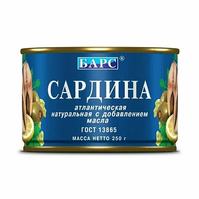 Սարդինա «Барс» 250գր յուղի մեջ