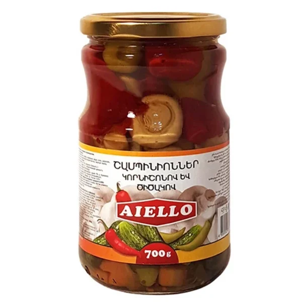 Շամպինիոն կոռնիշոնով մարինացված «Aiello» 700գր