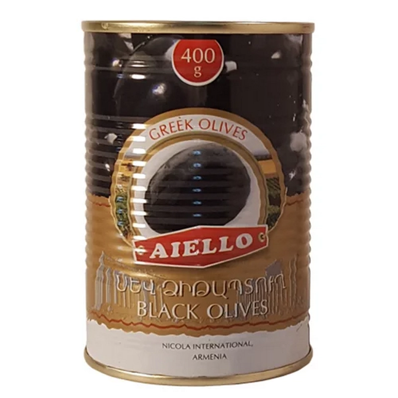 Ձիթապտուղ սև «Aiello» 400գր
