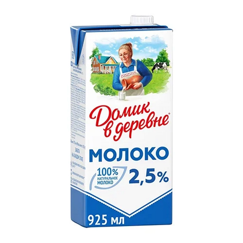 Կաթ «Домик в деревне» 2.5% 950գր