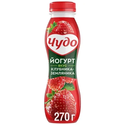 Ըմպելի յոգուրտ «Чудо» 260գր ելակ-մորի