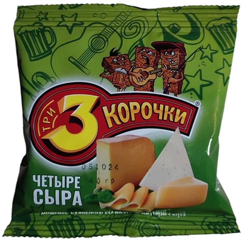 Չորահաց «3 Корочки» 40գր 4 պանիր