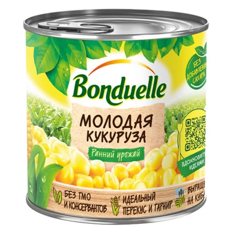 Եգիպտացորենի հատիկներ «Bonduelle» 425գր երիտասարդ