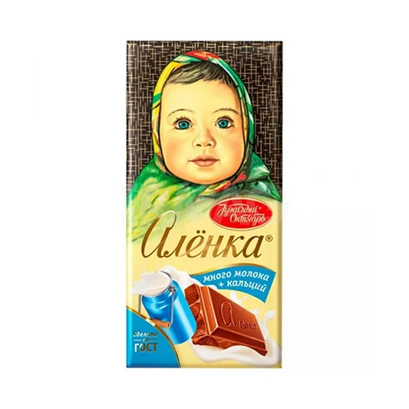 Շոկոլադե սալիկ «Алёнка» 90գր շատ կաթ