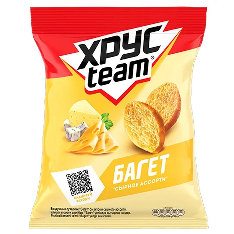 Չորահաց «Хрус team» 60գր պանրի