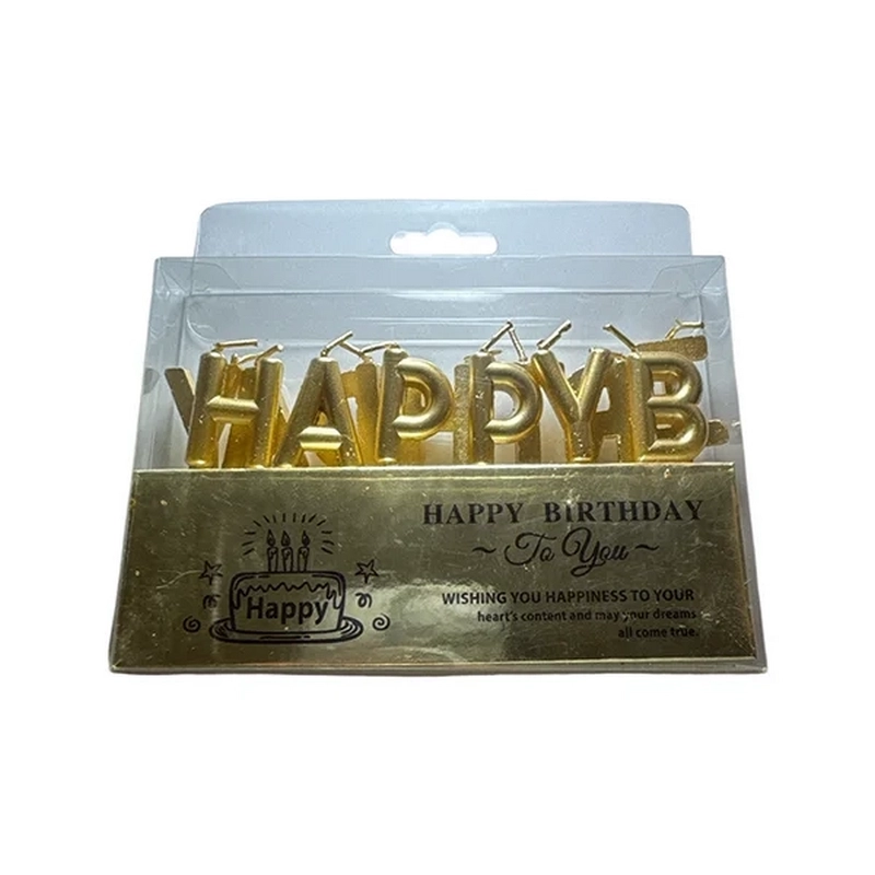 Ծննդյան մոմ «Happy Birthday» Bronze