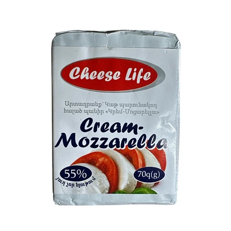 Հալած պանիր «Cheese Life» 70գր Cream-Mozzarella