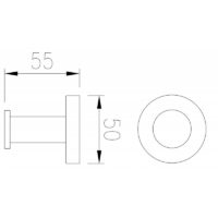 V5501-S Մեկ կեռիկ սրբիչի համար (մատ գոլդ) ViEiR (50/1 հատ)