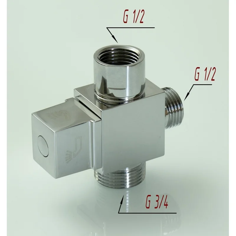 Ցնցուղի համակարքի եռակողմ փական 3/4"x1/2"x1/2" (60/2հատ)