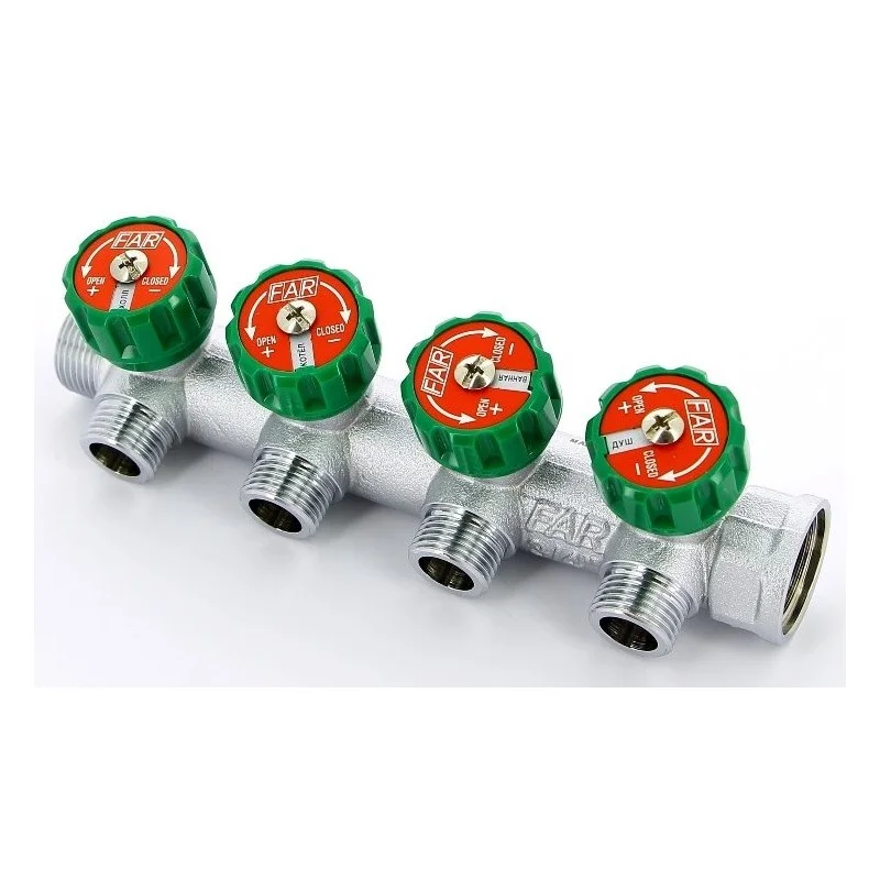 Ջրաբաշխիչ (կոլեկտոր) ФАР 3/4 F/M x 1/2 - 4 կոնուսով (25/1 հատ)