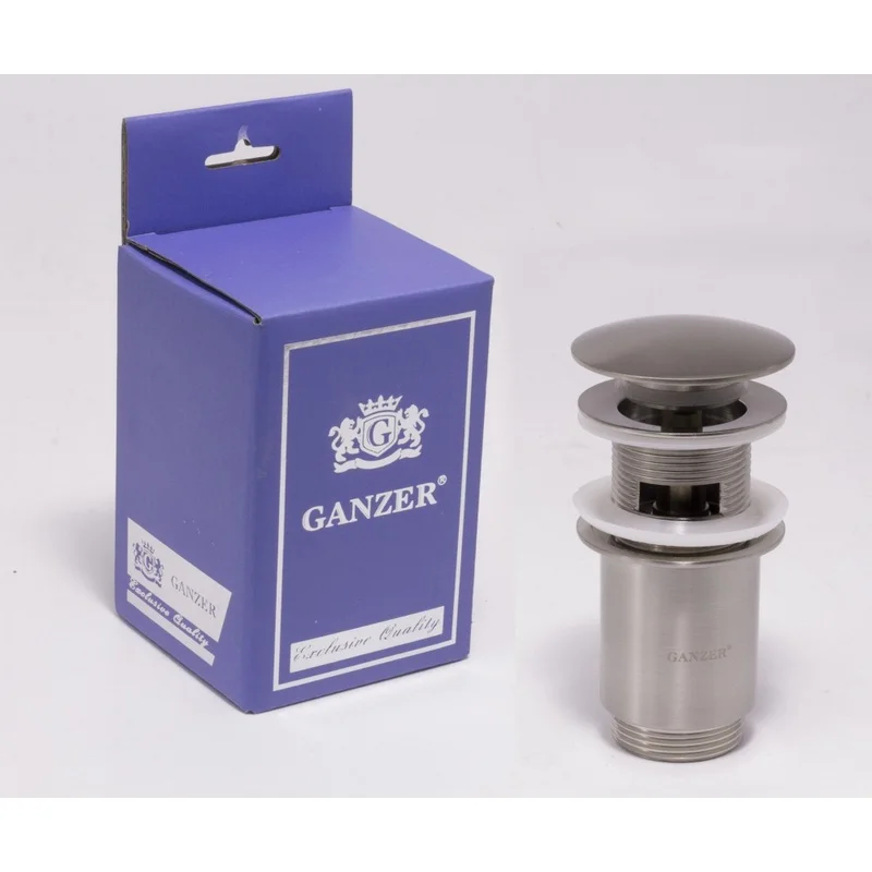 GZ5702-G (F-09G) Սիֆոնի գլխիկ փականով GANZER F-2G SATIN (50/1հատ)