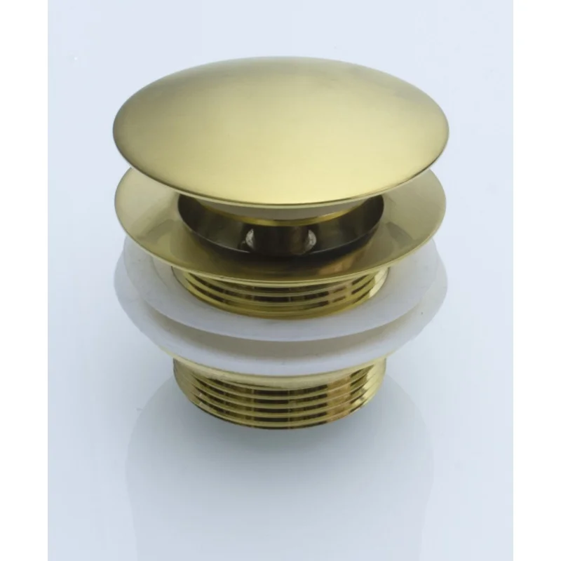 GZ5703-S (F-03S) Սիֆոնի գլխիկ փականով լոգախցիկի համար 1"1/2 (mat.gold) GANZER (50/1հատ)