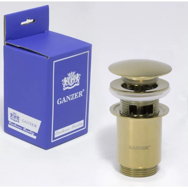 Ոտնաթաթի փական՝ արտահոսքով GANZER F-2E GOLD (50/1հատ)