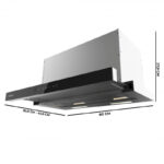 Օդաքարշ պահարան CECOTEC BOLERO FLUX TLT 605501 GLASS BLACK A++ - Image 2